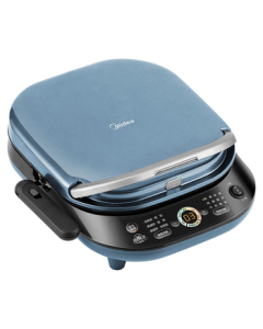 Midea Electric Pancake Maker, Detachable and Washable Upper and Lower Plates, Smart 0-Fluoride Titanium Ceramic Double-Sided Heating, Sandwich Breakfast Machine, Griddle, Pancake Pan, Flatbread Maker JKC3077Ti