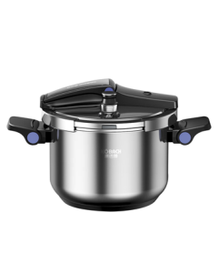 KBH German-style Pressure Cooker 304 Stainless Steel Multi-Explosion-Proof Foldable Standable Lid for Home Use, Compatible with Induction Cookers