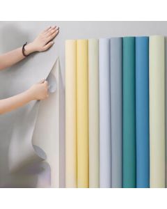 Premium Feifan Wallpaper Self-Adhesive Solid Color Dorm Wallpaper Waterproof Bedroom Decorative Wallpaper 1.2*3m Full Roll DG