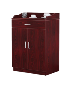 Kejiang Sideboard Storage Cabinet Wooden Cabinet Pantry Cupboard Office Tea Cabinet Display Shelf with Double Doors and Single Drawer