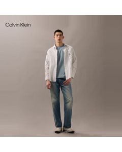 Calvin Klein Jeans 25 Summer Men's Casual CK Embossed Letter Drop Shoulder Loose Heavyweight Short-Sleeve T-Shirt J326757