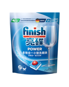 finish Quantum Dishwasher Tablets, All-in-One Dishwasher Cleaner with Detergent, Salt, and Rinse Aid, 24 Count