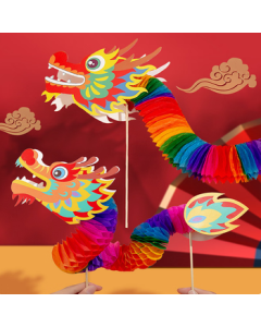 HESI DIY Latte Art Paper Dragon Craft Kit Early Education Enlightenment (Random Style) [MOQ: 30 pcs]