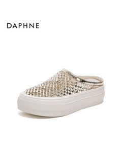 Daphne Summer New Fashion Rhinestone Platform Open-Toe Sandals for Women 4025101763 Gold 36