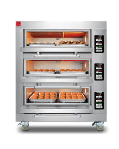 DEMASHI (DEMASHI) Large Commercial Baking Oven for Whole Chicken, Chicken Wings, Pizza, Bread, Cake, Sweet Potato, High-Capacity Electric Oven with Three Layers and Six Trays EB-J6D-Z [Free Installation]