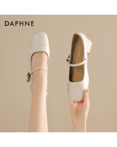 Daphne Mary Jane Shoes Women's Shoes Low-Cut Summer New Single Shoes Women's High Heels 4025404001 Beige 35