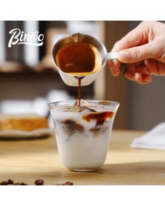 Bincoo Coffee Cup Glass Flat White Cup Latte Cup Minimalist Retro Dirty Coffee Cup Special Whiskey Glass