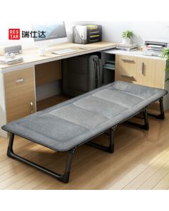 Restar Foldable Bed Office Single Simple Nap Bed Folding Lounge Chair with Support Rod Three-Fold Bed Including Cotton Pad Set