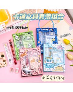 Changbaosen Stationery Set, 3D Cartoon Office Supplies, Back-to-School Season Student Gift Pencil Set [Single Set - Multiple Styles Available] Minimum Purchase of 10 Sets ZM 1