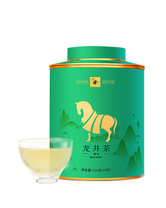 Bama Tea Green Tea - Golden Can First Grade Qiantang Longjing 120g (2025 Canned Tea for Personal Use) [Free Trial Tea Included]