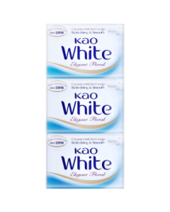 Kao Floral Elegance Scented Soap 130g*3 Bars, Imported Original Soap for Bathing, Cleansing, and Deep Cleaning