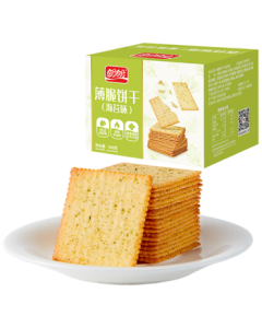 Panpan Crispy Crackers - Breakfast Pastry, Crispy Snack for Leisure, Office Afternoon Tea, Seaweed Flavor, 600g/Box