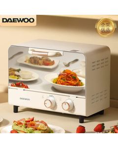 DAEWOO Electric Oven · Mini 10L Cake Bread Baking, Multi-functional Household Countertop Mirror Glass Door with M-shaped Heating Tube, All-in-One Machine /KX01