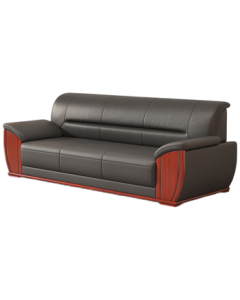 Naigao Office Sofa Set - Minimalist Reception Leather Sofa for Business, Solid Wood Frame, Western Leather Three-Seater