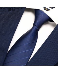 Norths.Martin Silk Tie Pre-Tied Men's Business Formal Zip-Up Easy Tie Lazy Style Academic Fashion Groom Wedding Gift Set