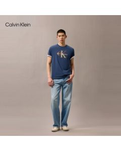 Calvin Klein Jeans 25 Summer Unisex Couple Casual Commuting CK Bold Print Pure Cotton Round Neck Short-Sleeve T-Shirt 4R8013S