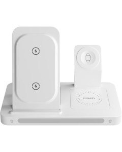 Pisen Apple Wireless Charger 3-in-1 Stand Compatible with iPhone 17 Air/16, Huawei, Xiaomi Phones, iWatch, AirPods Pro 3 Earphones Charging Dock
