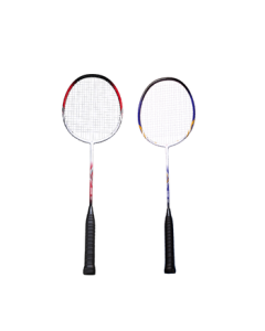 JINGDONG JIZAO Blade 500 Badminton Racket Pair Set - Anti-Breakage Super Light Aluminum Racket with 6 Nylon Balls