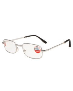 Bainianhong Imported Blue Light Blocking Reading Glasses for Men and Women, Foldable Portable HD Presbyopia Glasses 1860 Silver 200 Degree