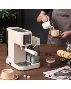 DAEWOO Coffee Machine for Home and Office, Compact Espresso and Milk Frother Pressure Coffee Maker DY-KF10B