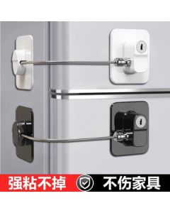 HongGong No-Drill Safety Window Lock with Keys, Fridge Lock, Drawer Lock, and Window Restrictor - Black Key Version