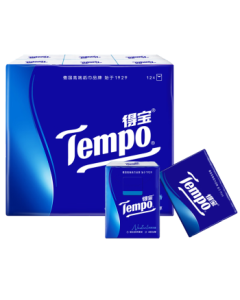 TEMPO Yibo Same Style Pocket Tissues, Classic Unscented 4-Ply 7 Sheets * 36 Packs, Wet Strength, Small Pack Facial Tissues