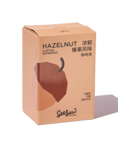 Seesaw Rich Hazelnut Flavor Coffee Liquid 33ml*6 Strips, Cold Brew Concentrated Italian Iced Americano