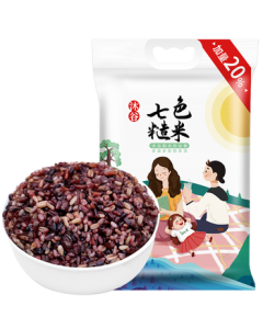 Mugu Seven-Colored Brown Rice 6-Pound Bulk Pack - Brown Rice, Red Rice, Black Rice, Oats, Black Glutinous Rice, Barley, Low-Fat Mixed Grains, Northeast China Mixed Grains