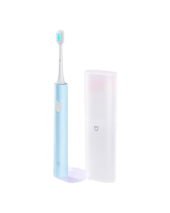 MiJia Xiaomi Electric Toothbrush T200C for Adults/Students, Dual Brush Head Portable Gum Care Set, Couple Edition Blue, Travel Essential