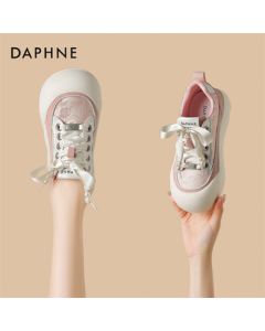 Daphne Canvas Shoes Versatile New Thick-Sole Fashion Sneakers Casual Shoes for Women Students 4024101364 Pink 36