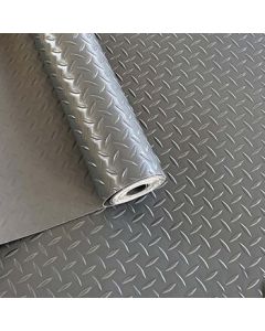 Jiuji DDKMB0516 Grey Herringbone Pattern Anti-Slip Mat PVC Workshop Anti-Slip Mat Bathroom Kitchen Full Coverage Floor Vinyl Warehouse Carpet Floor Mat 1M*12M*2.5MM