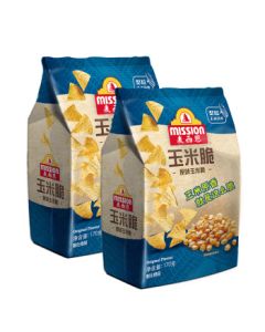 MISSION Original Flavor Corn Chips 170g*2 Large Pack Snacks Puffed Food