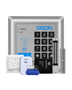 GSON Access Control System Office Glass Door Electric Strike Lock Power Swipe Card Access Control Magnetic Lock All-in-One Access Control Device
