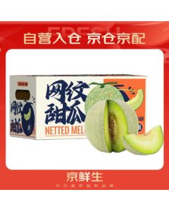 Jingxiansheng Reticulated Muskmelon 2-Pack Net Weight 4-5 lbs Single Fruit 2 lbs+ Fresh Fruit Mid-Autumn Festival Gift Box