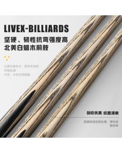 LIVEX War God Pool Cue - Small Tip Snooker Cue, Black 8 Pool Cue, Split Cue for American 16-Color 9-Ball