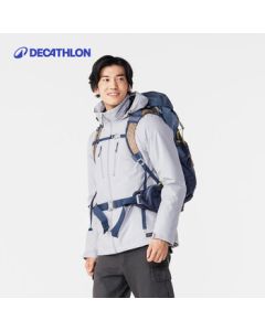 Decathlon Men's 3-in-1 Waterproof Jacket, Windproof Winter Warm Coat, Frost Silver XL 4923883