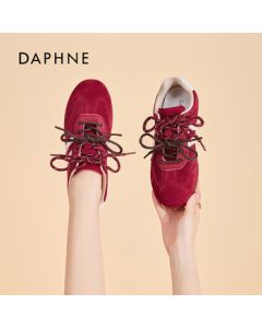 DAPHNE DAPHNE Lace-Up German Training Shoes Women's Casual Running Shoes Red 38