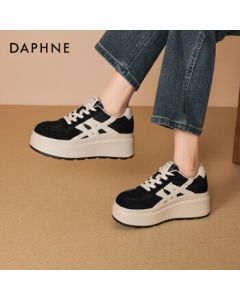 Daphne Women's Platform Sneakers Fashion Retro Casual Shoes 4025404058 Black 37