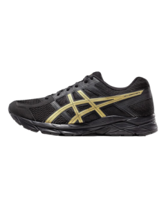 ASICS Men's Cushioned Breathable Running Shoes GEL-CONTEND 4 Black/Gold 41.5