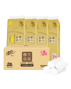 Breeze【Li Yunrui Same Style】Coreless Toilet Paper 4-Ply 100g*40 Rolls Bathroom Tissue Paper Jumbo Roll Pack
