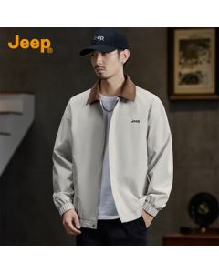 JEEP Men's Casual Jacket 2025 Fall Edition Loose Collar Open-Front Comfortable Sporty Coat