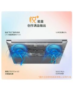 Lenovo Zhaoyang Yue 14-inch AI Ultrabook with AMD Ryzen R7-8745H, 32GB RAM, 1TB SSD, 2.8K 120Hz Display, Office