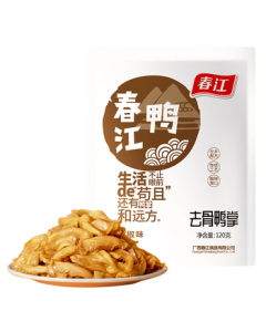 Spring River Boneless Duck Feet - Pickled Pepper Flavor 120g, Deboned Duck Claws, Snack for Cravings, Marinated Delicacy, 5 Pieces per Pack