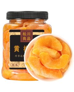 Songchuan Premium Dried Yellow Peach, Preserved Fruit Snack, Specialty Canned Delicacy, 400g for Office and Leisure