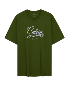 Calvin Klein Jeans Men's Casual Commuting Cotton Round Neck Short-Sleeve T-Shirt with Printed CK Logo