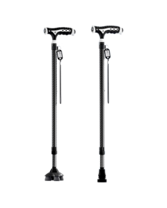 Kangaroo Doctor Carbon Fiber Walking Cane for Elderly - Anti-Slip Lightweight Quad Cane with LED Light, Ideal Mid-Autumn Festival Gift for Fracture Recovery