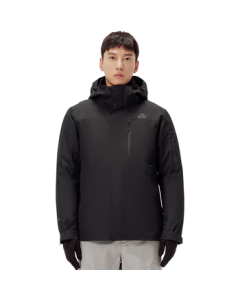 Pelliot [Classic 2.0] Men's Outdoor 3-in-1 Down Jacket with Goose Down Inner Liner Warm Coat 114401041 Black L