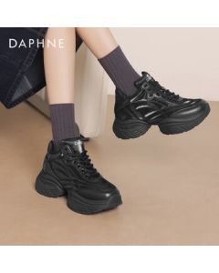 Daphne Women's Casual Shoes Versatile Sporty Chunky Sneakers Platform White Shoes 4024404346 Black 36
