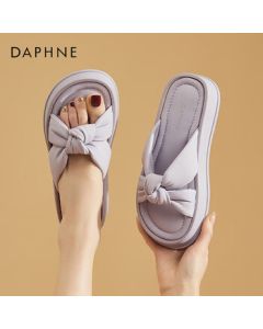 Daphne Women's Open-Toe Lightweight Platform Sandals with Cross Straps Outdoor Slippers 4023303032 Purple 40