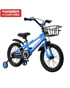 FOREVER Kids Bicycle Children's Bike Mountain Bike with Training Wheels 18 Inch Blue